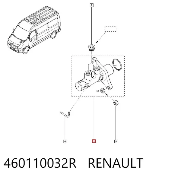 Główny cylinder hamulców 460110032R Renault (RVI)