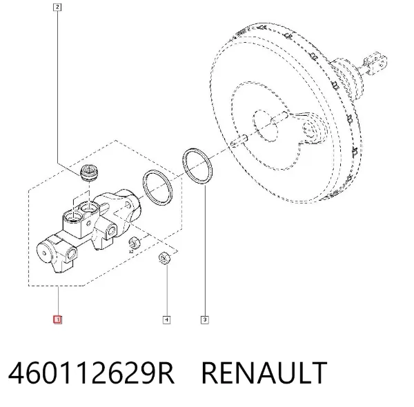Główny cylinder hamulców 460112629R Renault (RVI)