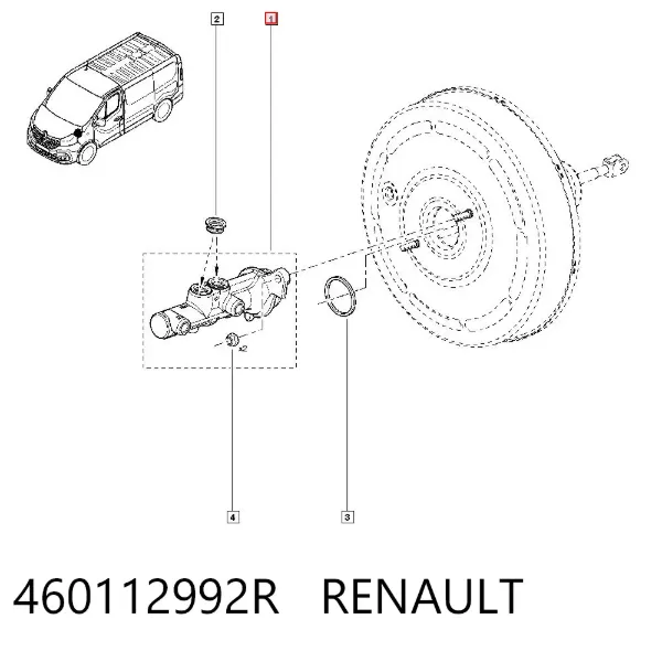 Główny cylinder hamulców 460112992R Renault (RVI)