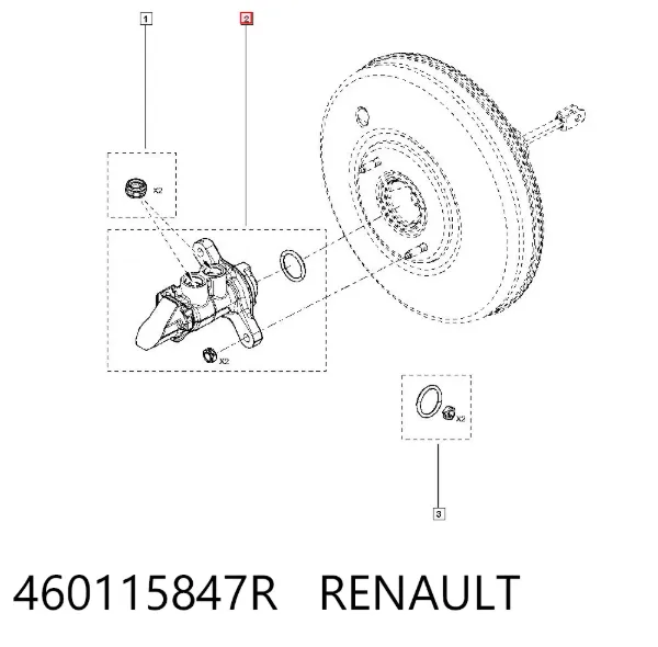 Główny cylinder hamulców 460115847R Renault (RVI)