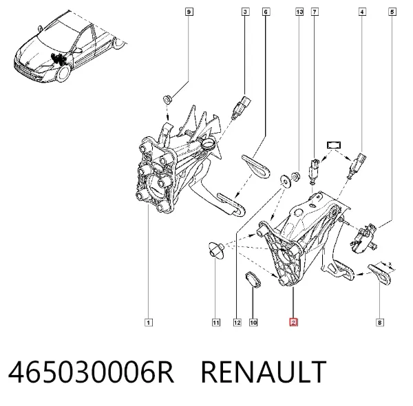 Pedał sprzęgła Renault Laguna III