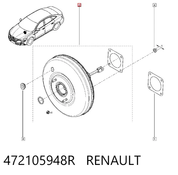 Wzmacniacz próżniowy hamulców Renault Megane IV
