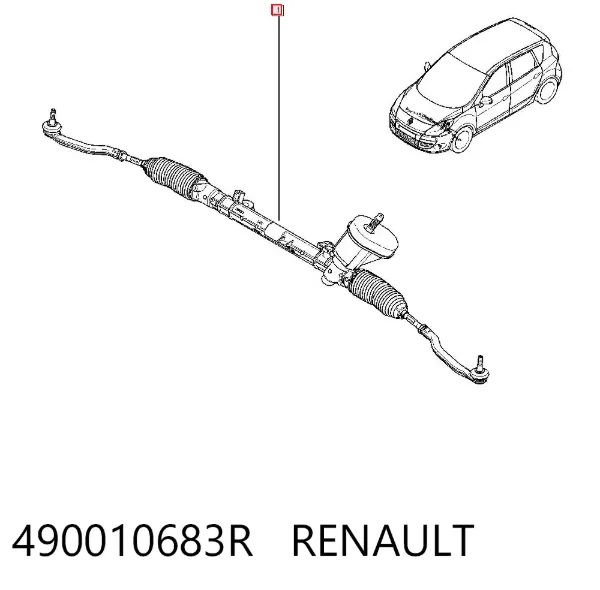 Listwa kierownicza (maglownica) 490010683R Renault (RVI)