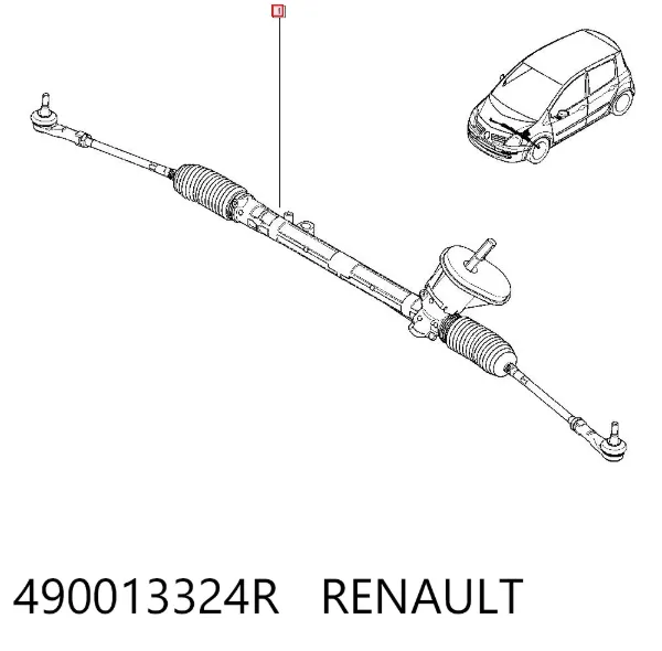Listwa kierownicza (maglownica) 490013324R Renault (RVI)