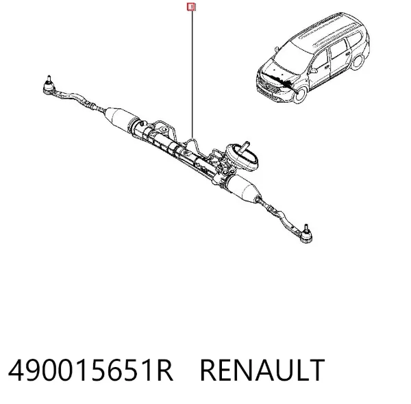 Listwa kierownicza (maglownica) 490015651R Renault (RVI)