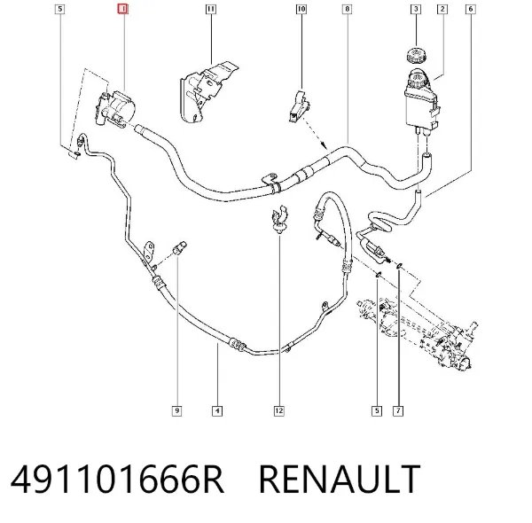Pompa wspomagania hydraulicznego kierownicy 491101666R Renault (RVI)