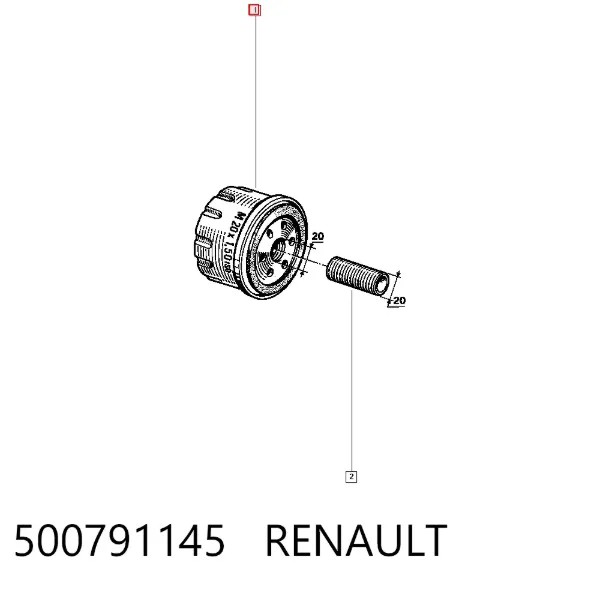 Filtr oleju 500791145 Renault (RVI)