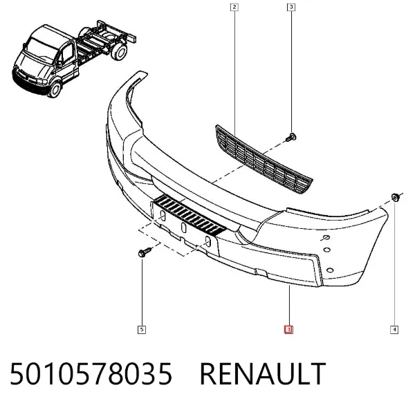 Zderzak przedni 5010578035 Renault (RVI)