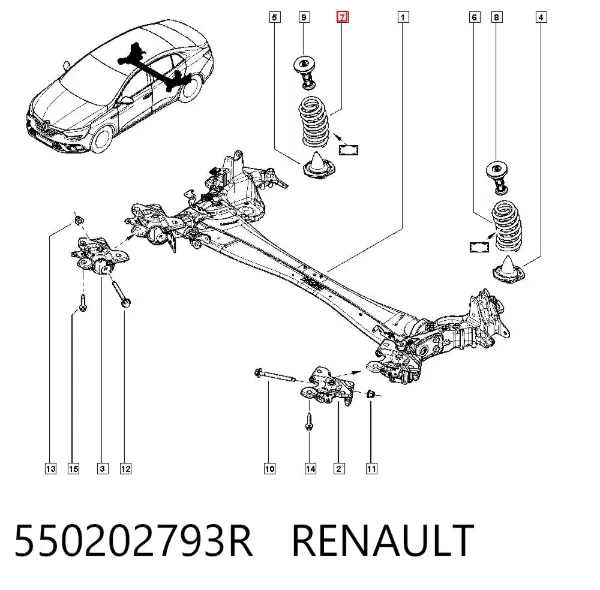 Sprężyna tylna Renault Megane IV