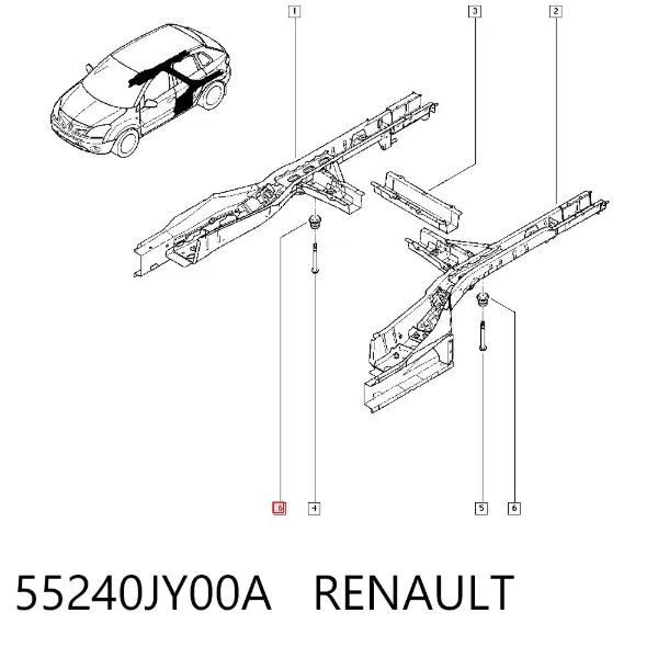 Odbój amortyzatora tylnego 55240JY00A Renault (RVI)