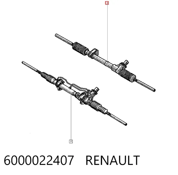 Listwa kierownicza (maglownica) 6000022407 Renault (RVI)