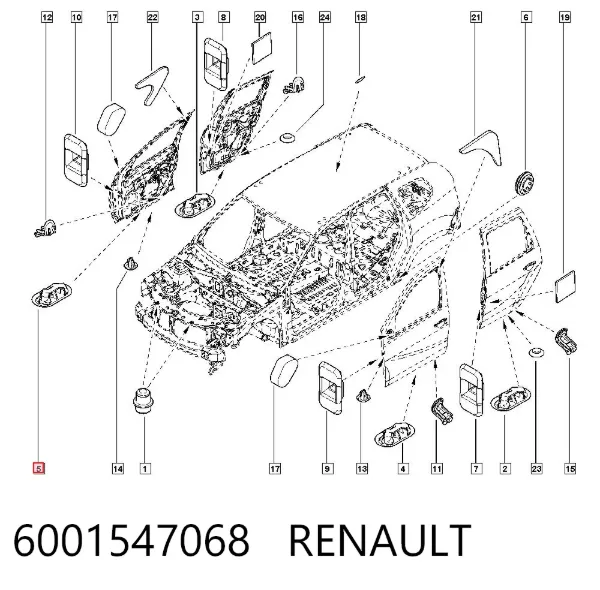 Wkładka dna nadwozia Renault LOGAN I