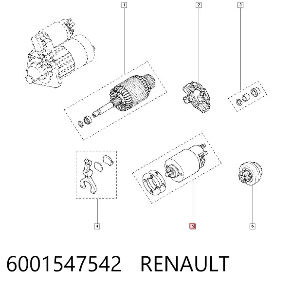 Elektromagnes rozrusznika 6001547542 Renault (RVI)