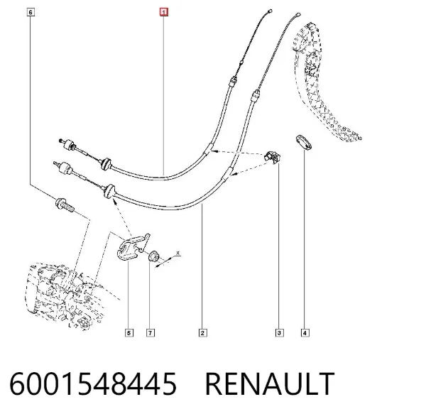 Linka sprzęgła 6001548445 Renault (RVI)