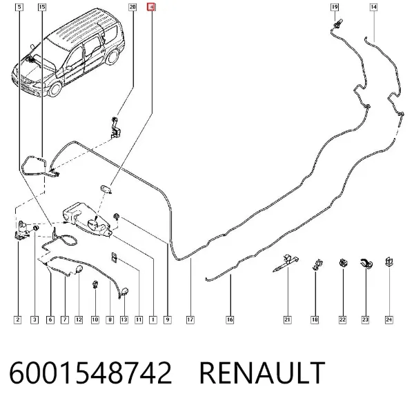 Korek zbiornika spryskiwacza 6001548742 Renault (RVI)