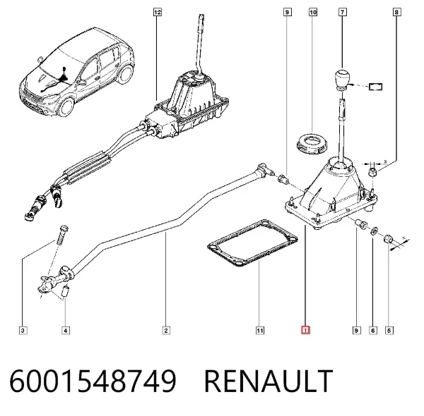 Dźwignia zmiany biegów Renault LOGAN I