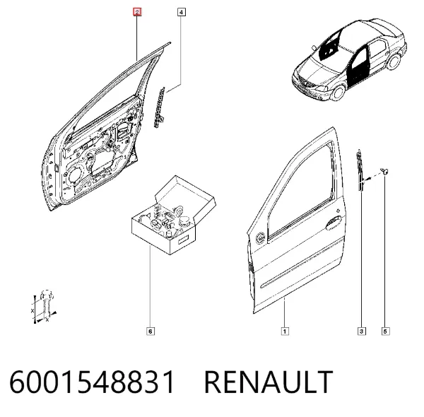 Drzwi przednie prawe Renault LOGAN I MCV