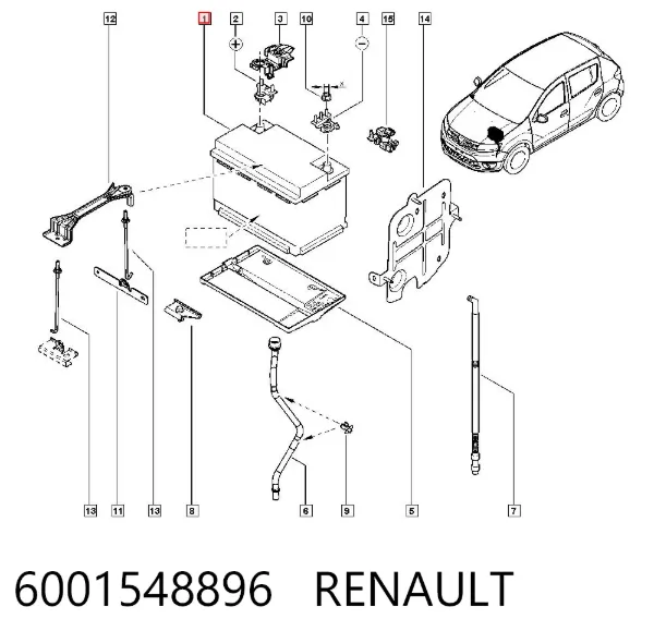 Bateria (akumulator) 6001548896 Renault (RVI)