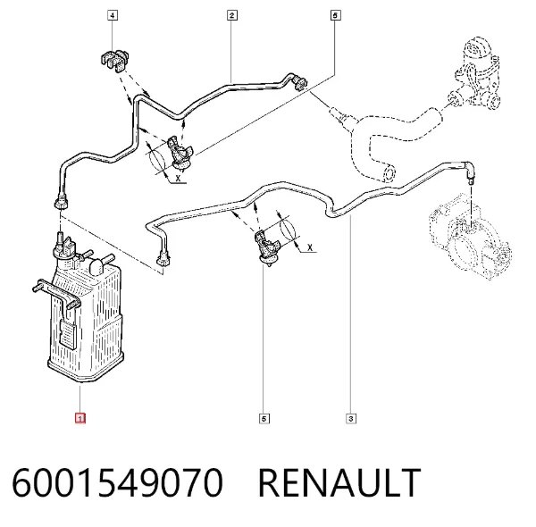 POCHŁANIACZ PAR PALIWA 6001549070 Renault (RVI)