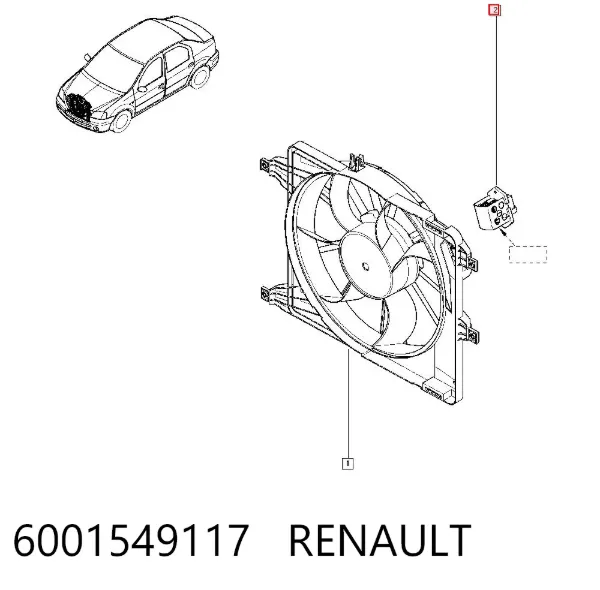 Rezystor wentylatora nagrzewnicy (ogrzewacza kabiny) 6001549117 Renault (RVI)