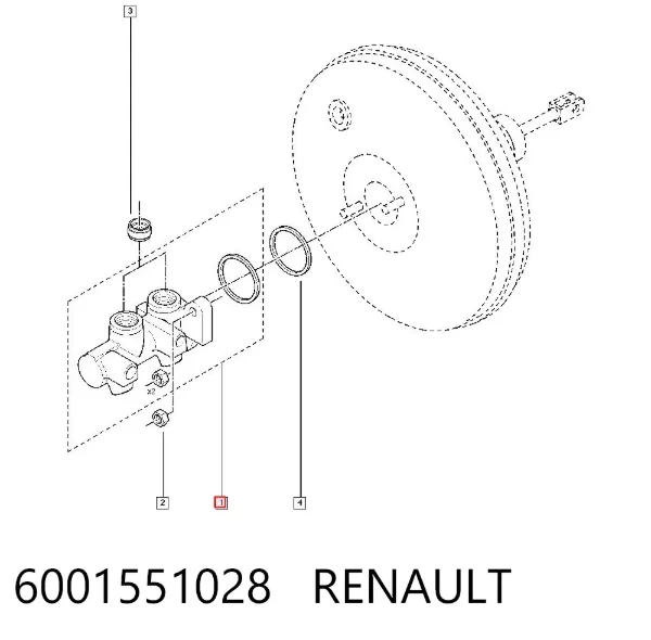 Główny cylinder hamulców 6001551028 Renault (RVI)