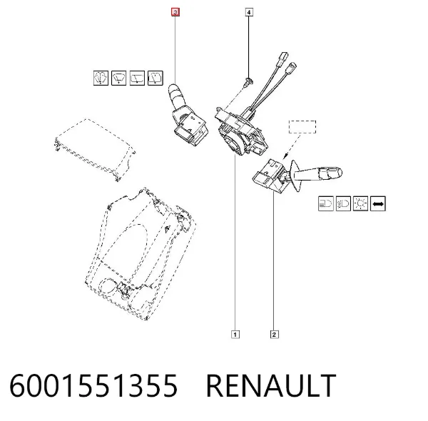 Przełącznik zespolony prawy 6001551355 Renault (RVI)