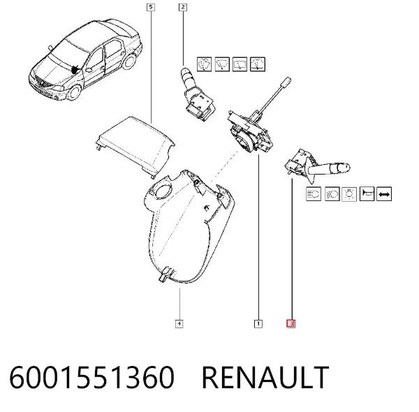 Przełącznik zespolony lewy 6001551360 Renault (RVI)