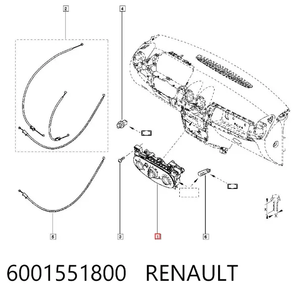 Sterownik trybów ogrzewania/klimatyzacji Renault LOGAN I