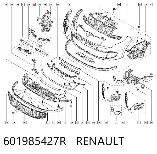 Nakładka zderzaka tylnego 601985427R Renault (RVI)