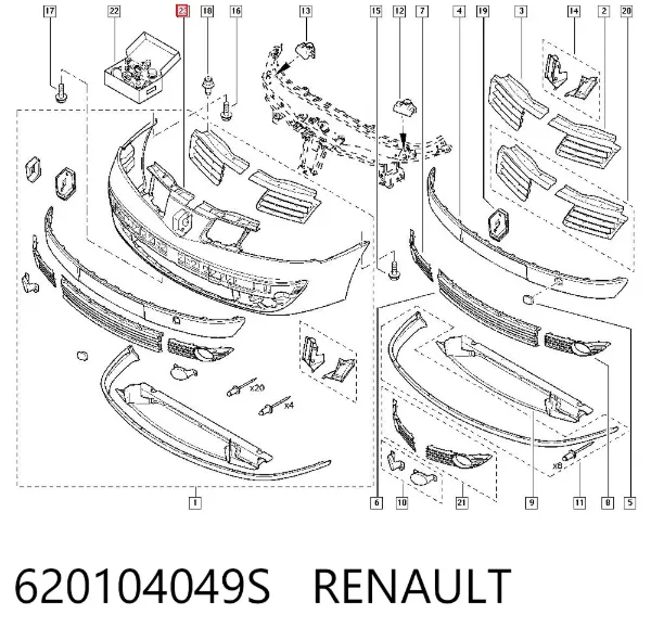 Zderzak przedni Renault Espace IV