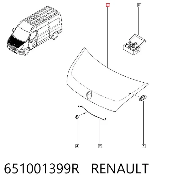 Maska silnika 651001399R Renault (RVI)