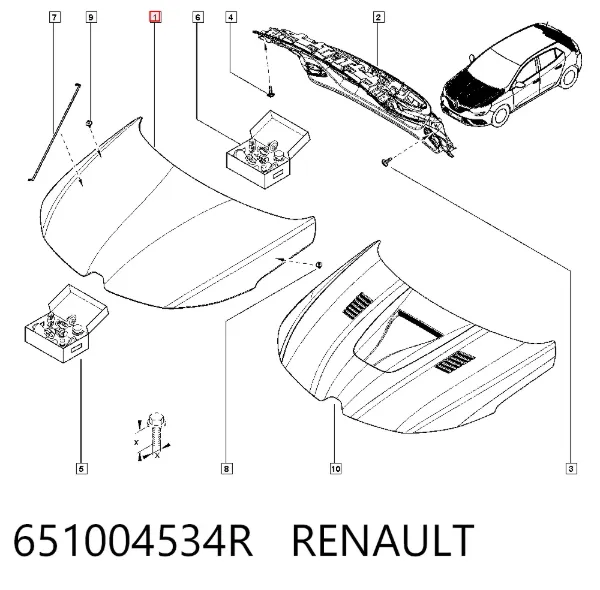 Maska silnika 651004534R Renault (RVI)