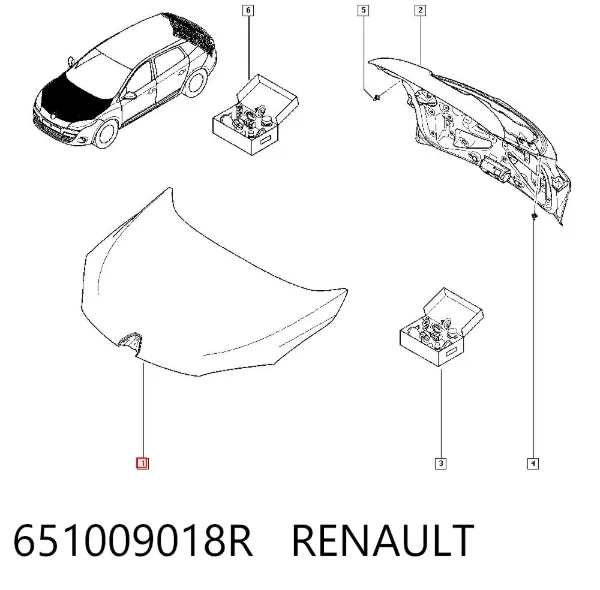 Maska silnika 651009018R Renault (RVI)
