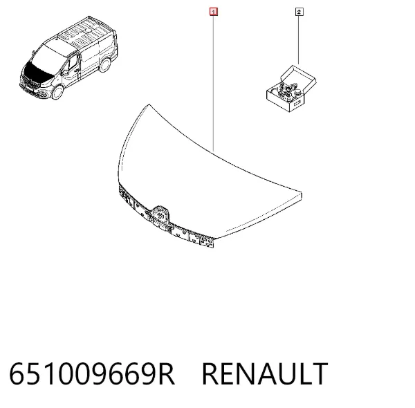 Maska silnika 651009669R Renault (RVI)