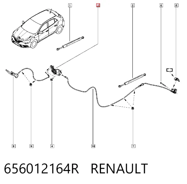 Zamek maski Renault Megane IV