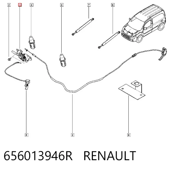 Zamek maski 656013946R Renault (RVI)