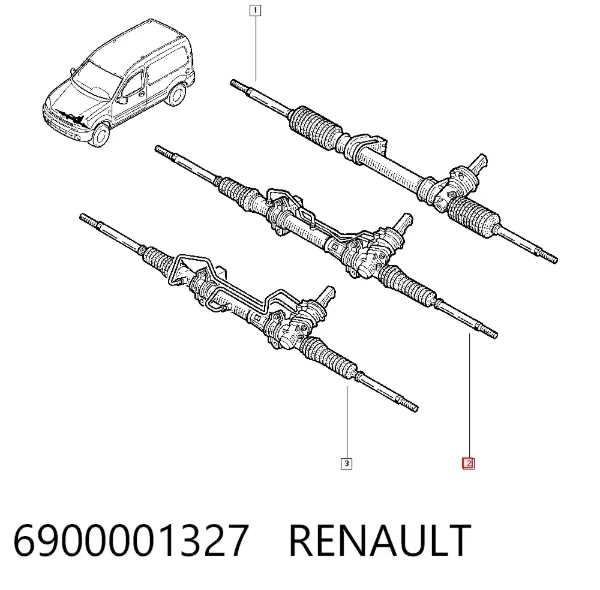 Listwa kierownicza (maglownica) 6900001327 Renault (RVI)