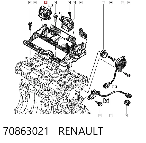 Cewka zapłonowa 70863021 Renault (RVI)