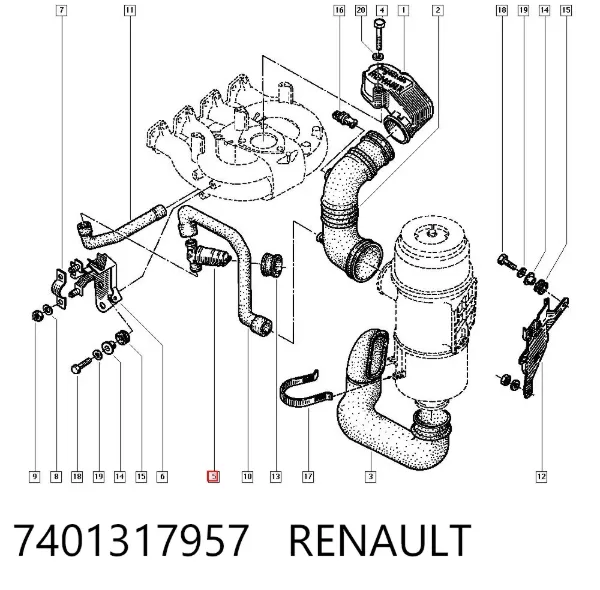 Regulator biegu jałowego 7401317957 Renault (RVI)