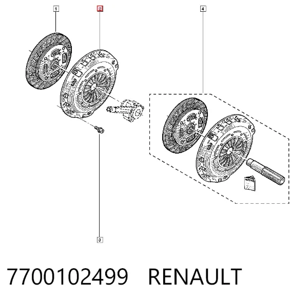 Docisk sprzęgła 7700102499 Renault (RVI)