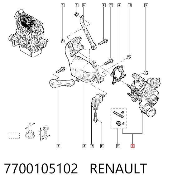 Turbina 7700105102 Renault (RVI)