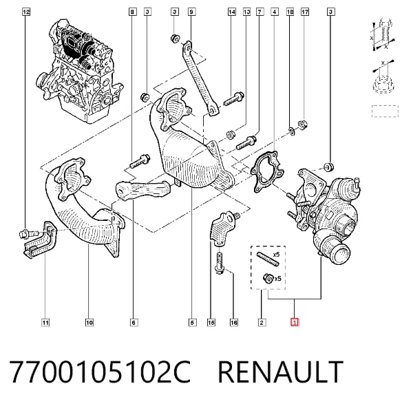 Turbina 7700105102C Renault (RVI)