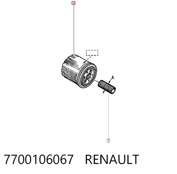 Filtr oleju 7700106067 Renault (RVI)