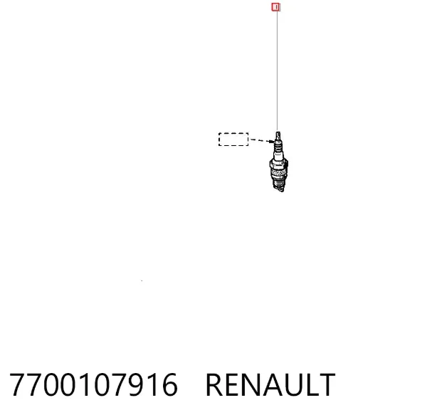 Świeca zapłonowa 7700107916 Renault (RVI)