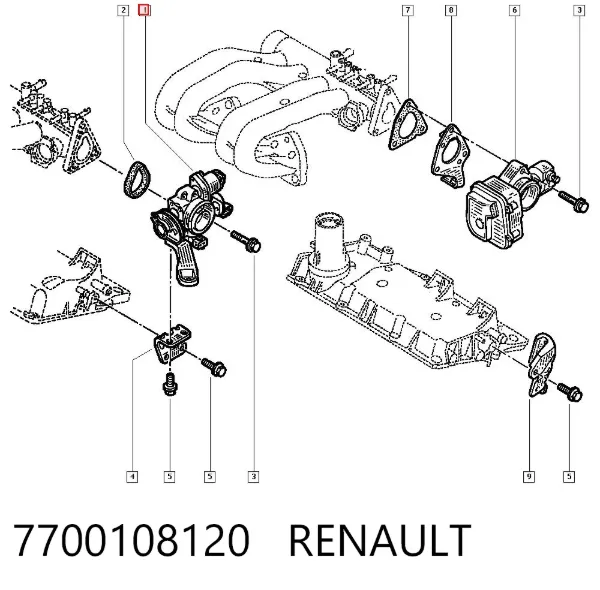 Przepustnica, komplet 7700108120 Renault (RVI)