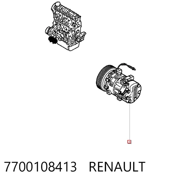 Sprężarka klimatyzacji 7700108413 Renault (RVI)
