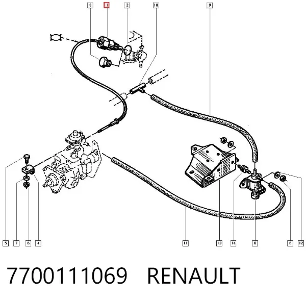 Regulator biegu jałowego 7700111069 Renault (RVI)