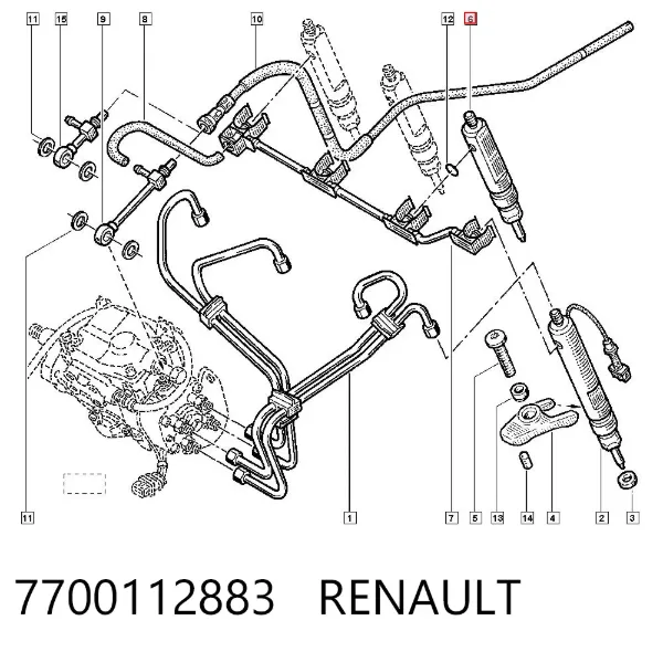 Wtryskiwacz paliwa 7700112883 Renault (RVI)