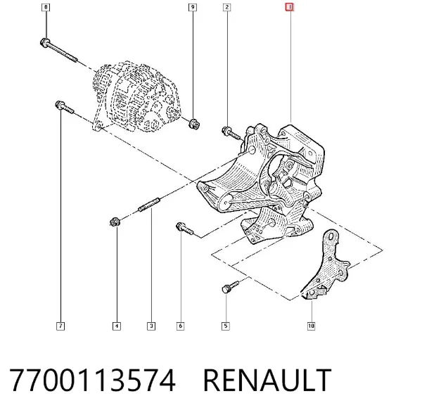 Wspornik alternatora Renault Scenic I