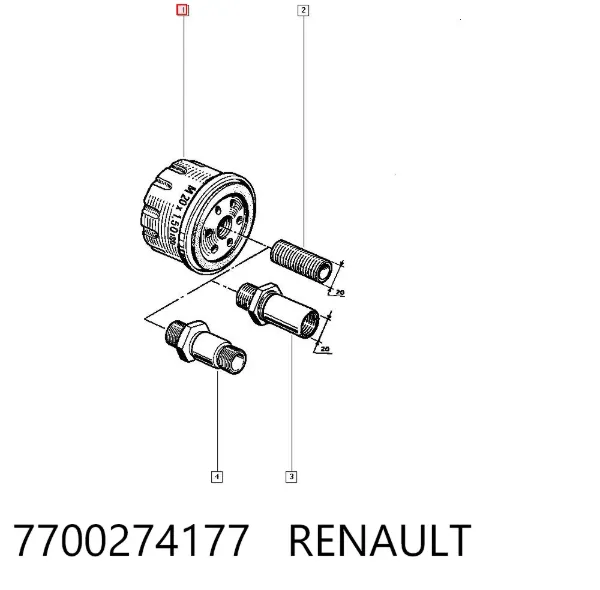 Filtr oleju 7700274177 Renault (RVI)
